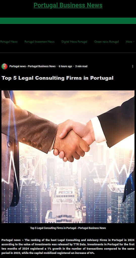 Top 5 Legal Consulting Firms in Portugal